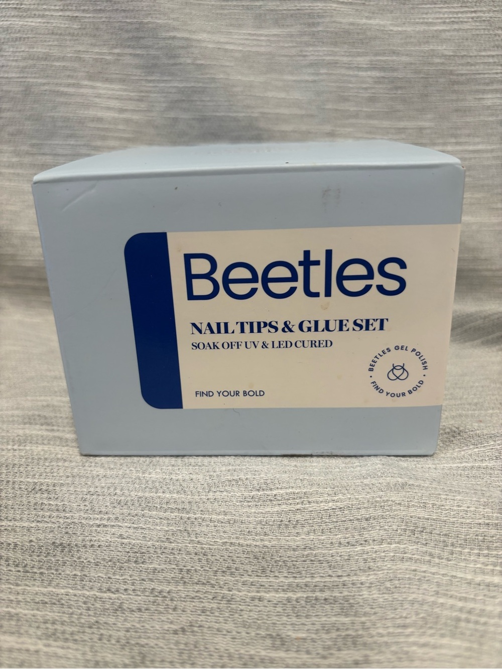 Beetles Light Blue Nail Tips & Glue Set - Soak Off UV/LED Cured